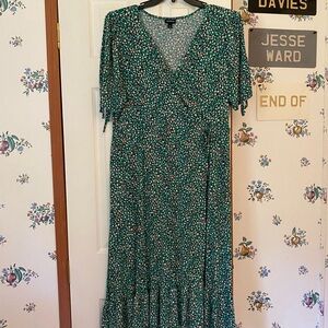 Torrid midi faux wrap dress